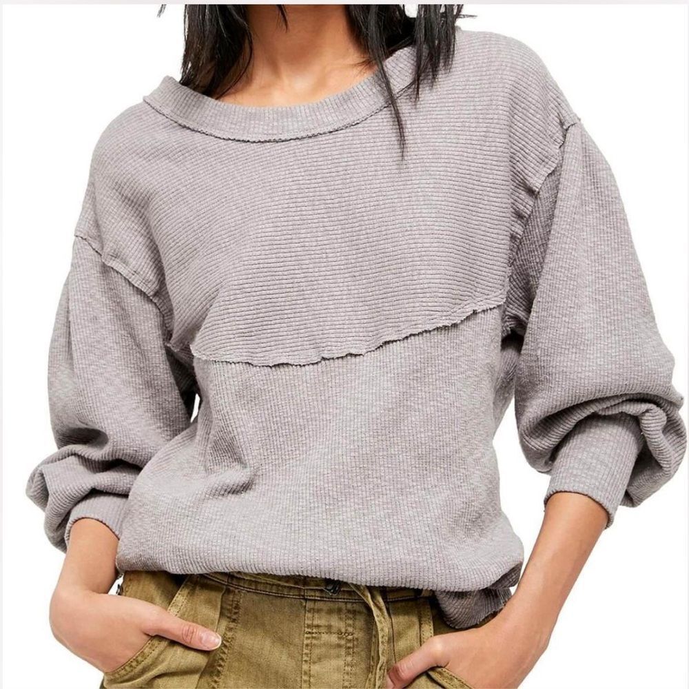 Free People OG Long Sleeve Slouchy Thermal Knit Top